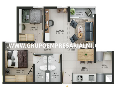 APARTAMENTO EN VENTA - SECTOR SANTA ANA COD: 34170
